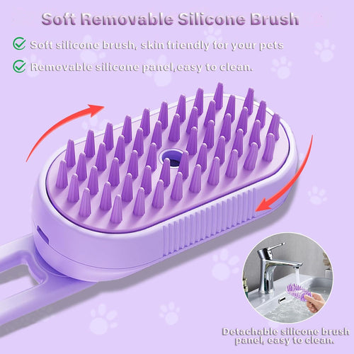 3-in-1 Cat Spa Brush for Relaxed Grooming